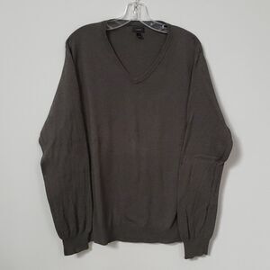 J. Crew Sweater Mens L V-neck Cashmere Blend Pullover Business Casual Golf
